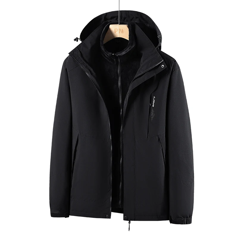 

Мужские лыжные куртки 3 в 1, водонепроницаемые зимние куртки, зимние куртки, уличные водонепроницаемые ветрозащитные куртки с капюшоном и внутренним флисовым пальто