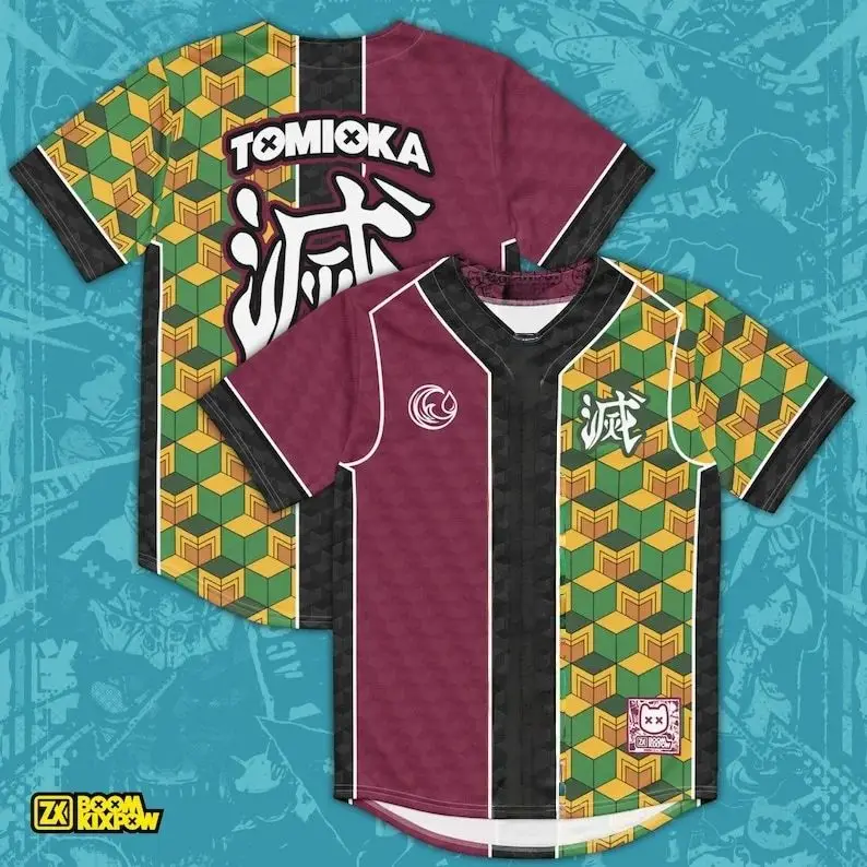 

Bandai 2026 Japanese Anime Football Jersey Demon Slayer Men Women Oversize Summer Quick Dry Sport Breath