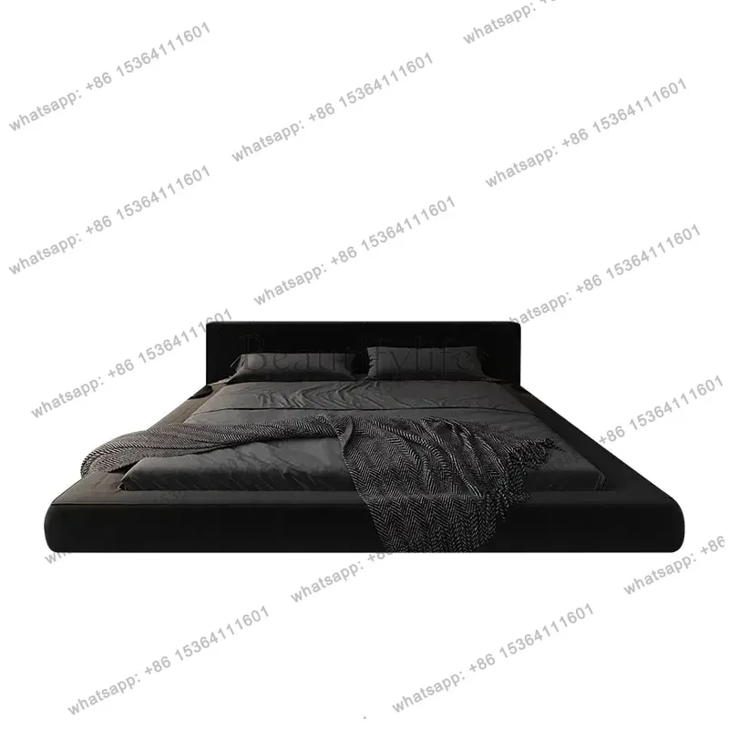 zj.Headboard Fashionable Bed Modern European Quality Confortable Bed American Style Light Luxury Cama De Casal Bedroom Furniture