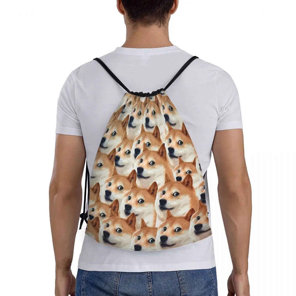 

Рюкзаки Doge Shiba Inu Memes, повседневные портативные сумки на шнурке, сумка для хранения, сумки для книг для путешествий, школы
