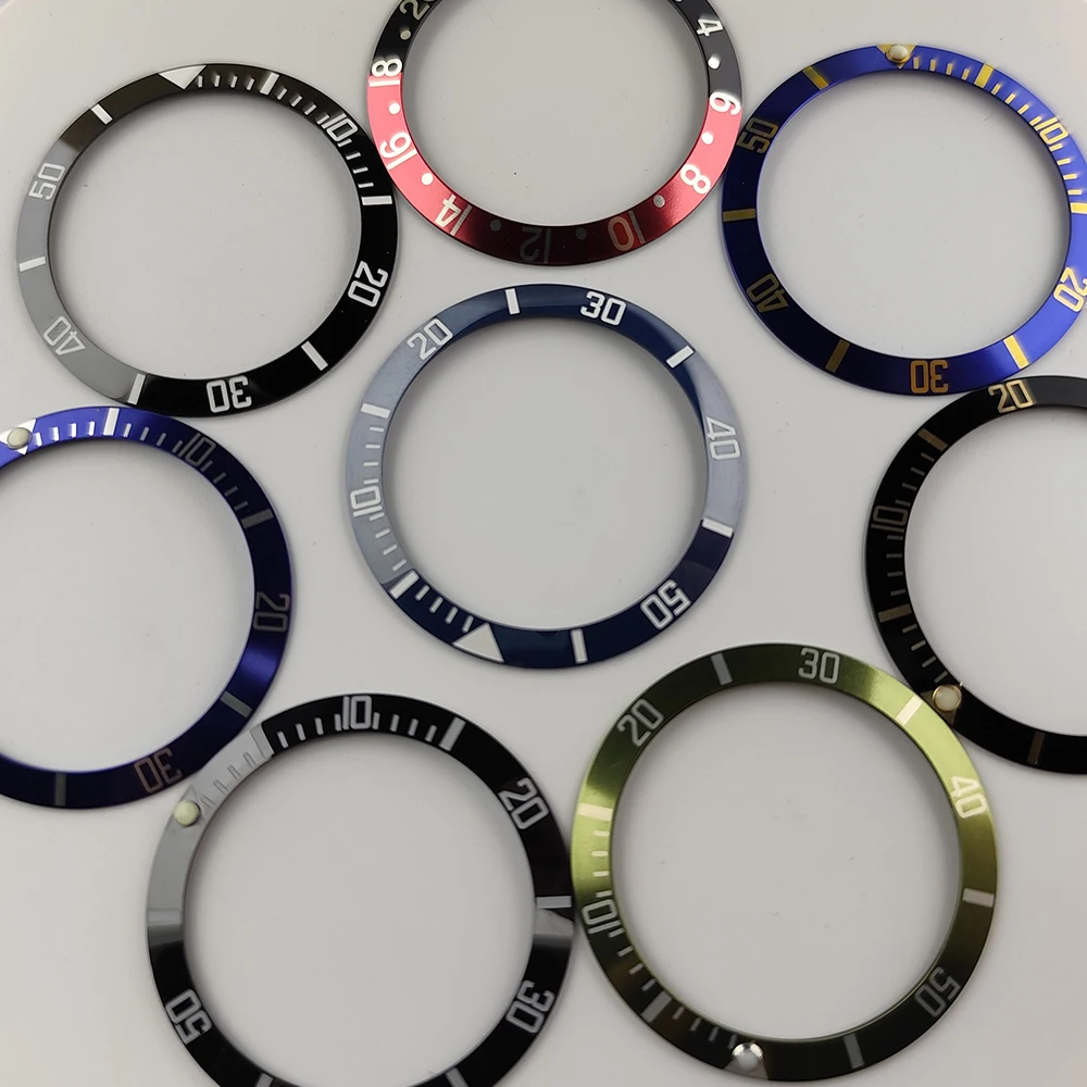 37.5mm Bezel Tilt Bezel Insert Ceramic/Aluminum 37.5 * 30.5mm Watch Accessories Replacement Parts Case  Watch Bezel image 4