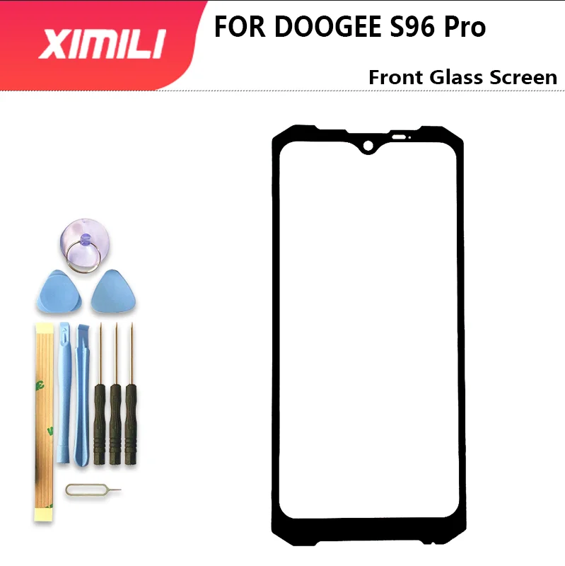 New DOOGEE S96 Pro Front Glass Screen Lens 100% Original Front Touch Screen Glass Outer Lens for DOOGEE S96 PRO Phone +Tools