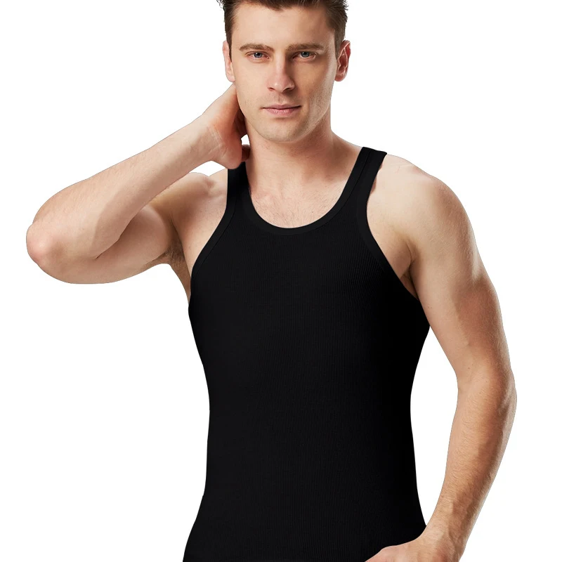 High Quality Men Cotton Tank Tops Underwear Sleeveless Mens Undershirt Male Body Building T-shirt Fitness Wrestling Vest Singlet