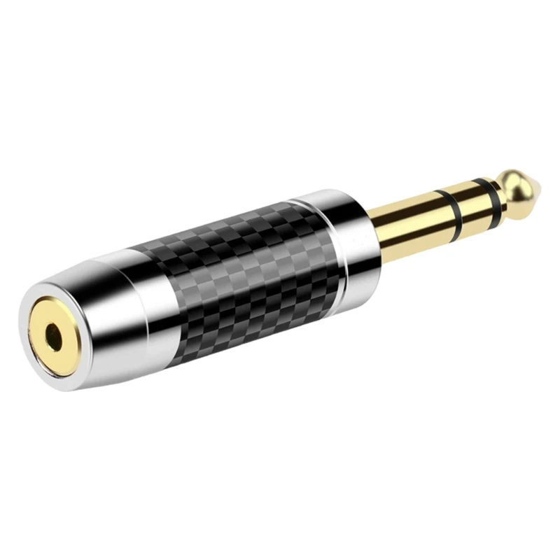 Convertisseurs son 6.35mm à 2.5 3.5 4.4mm, décodage en Fiber carbone, adaptateur casque, écouteurs, connecteurs mâles