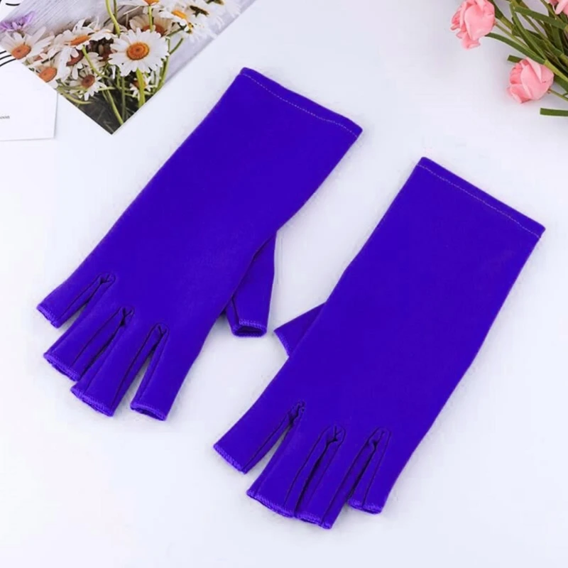 Anti Uv Gloves For Gel Pedicure Uv Shield Gloves Fingerless Gel Manicure Dropship