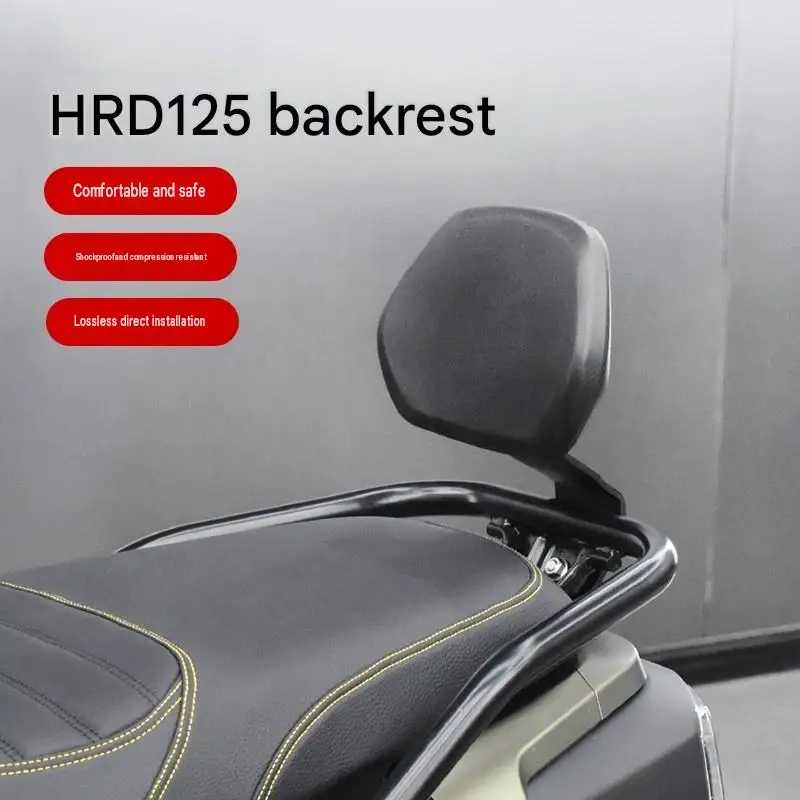 For Honda HRD125 HooRide Rear Backrest And Grab Bar Modification Kit Water-Resistant Wear-Resistant Leather for Enhanced Scooter