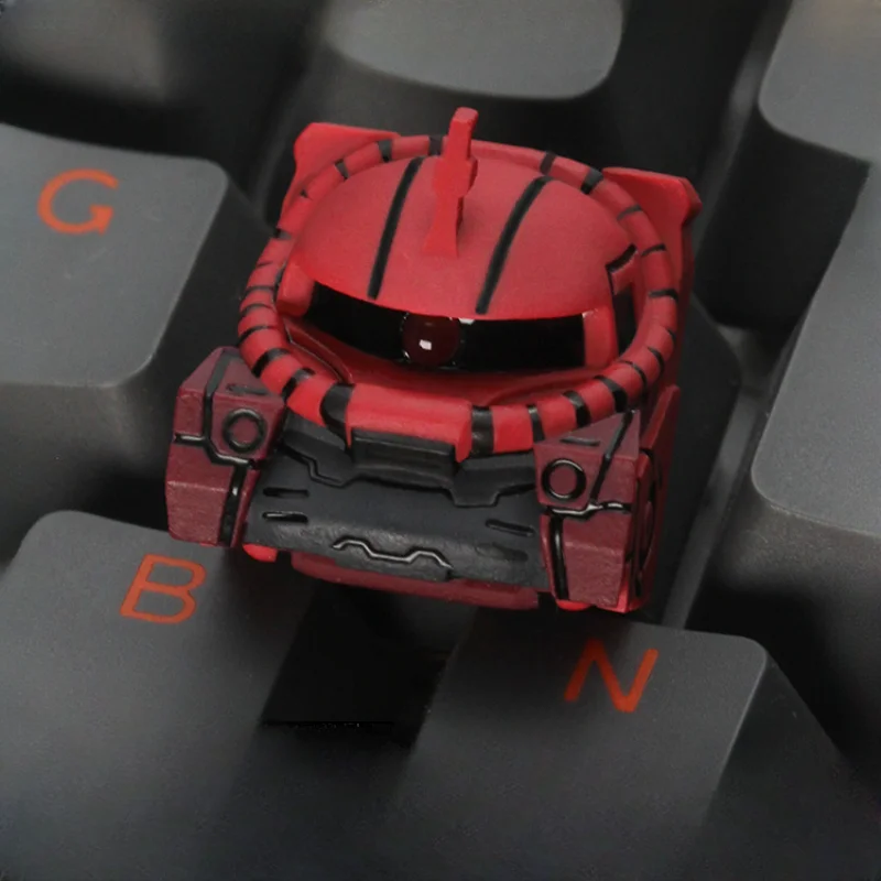 Anime Mecha Theme Keycap Resin Keycap Mobile Suit Zaku Keycaps for Mechanical Keyboard Keycaps PC Gamer Gifts Korean Keycap