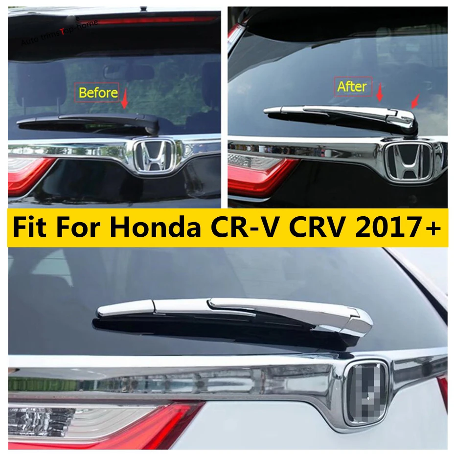 

ABS Chrome Rear Windshield Window Wiper Plate Lid Decoration Cover Trim For Honda CR-V CRV 2017 2018 2019 2020 Car Accessories