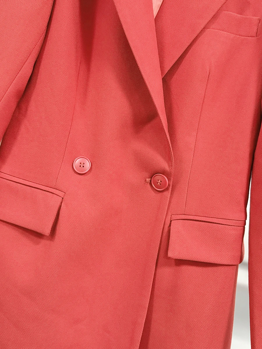 Chiever sólido emendado bolso chique jaqueta feminina lapela manga longa solta commute temperamento jaquetas femininas outono moda nova