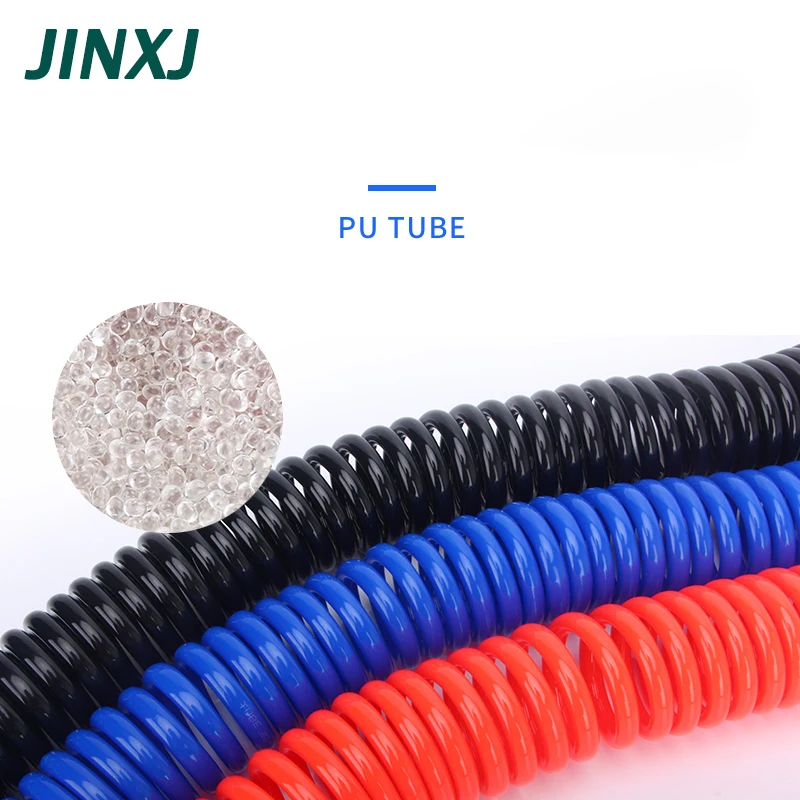 PU Spring Tube Trachea 6x4 8x5 10x6.5 12x8mm Air Compressor Hose 6/9/12/15M Pipe Pneumatic