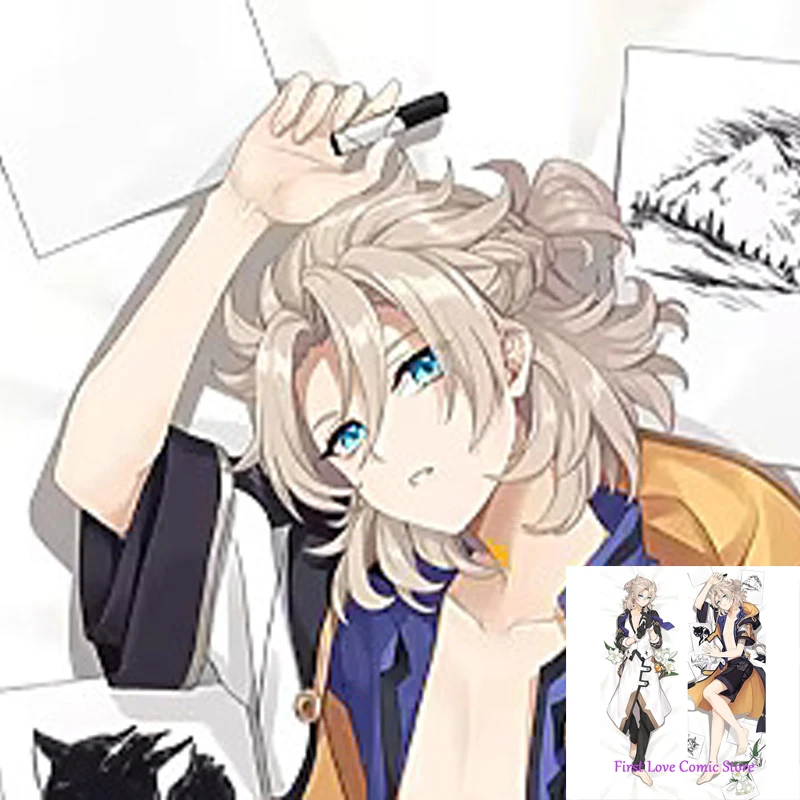 

Dakimakura Anime Pillow Case Genshin Impact Albedo Pillow Cover Halloween Christmas Decoration 2023