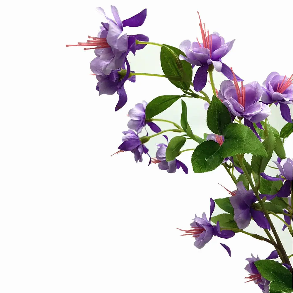 One Silk Forsythia Viridissima Lindl Flower with Long Stem Artificial Plant Golden Bell Tree Branch