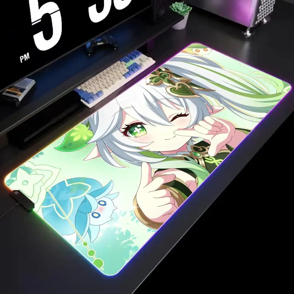 

Коврик для мыши Kusanali RGB с подсветкой, игровой коврик для стола, аксессуары для геймеров, большой коврик для мыши