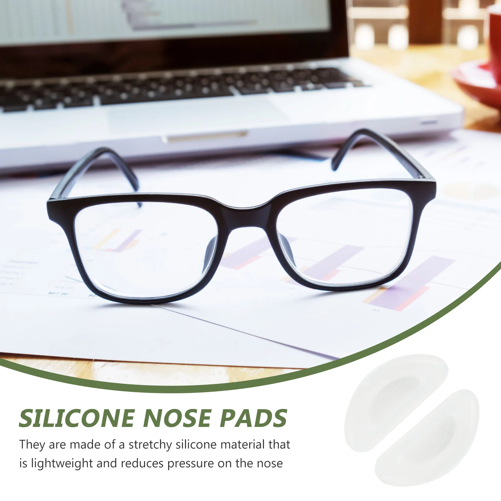 

Glasses Nose Supportsilicone Nose Pads For Eyeglasses Non-Slip Replacement Parts Eyeglass Repair Accessories