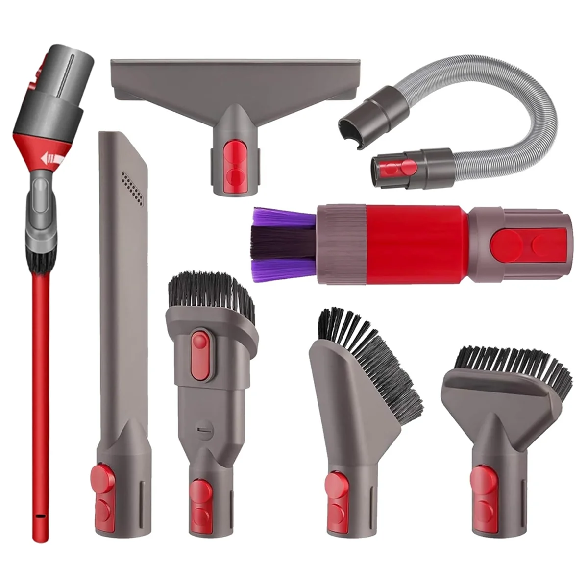 

A14G-For V15 V12 V11 V10 V7 V8 Brush Tools:Traceless/Soft/Stiff Bristle Extension Hose Mattress Brush Crevice Tool