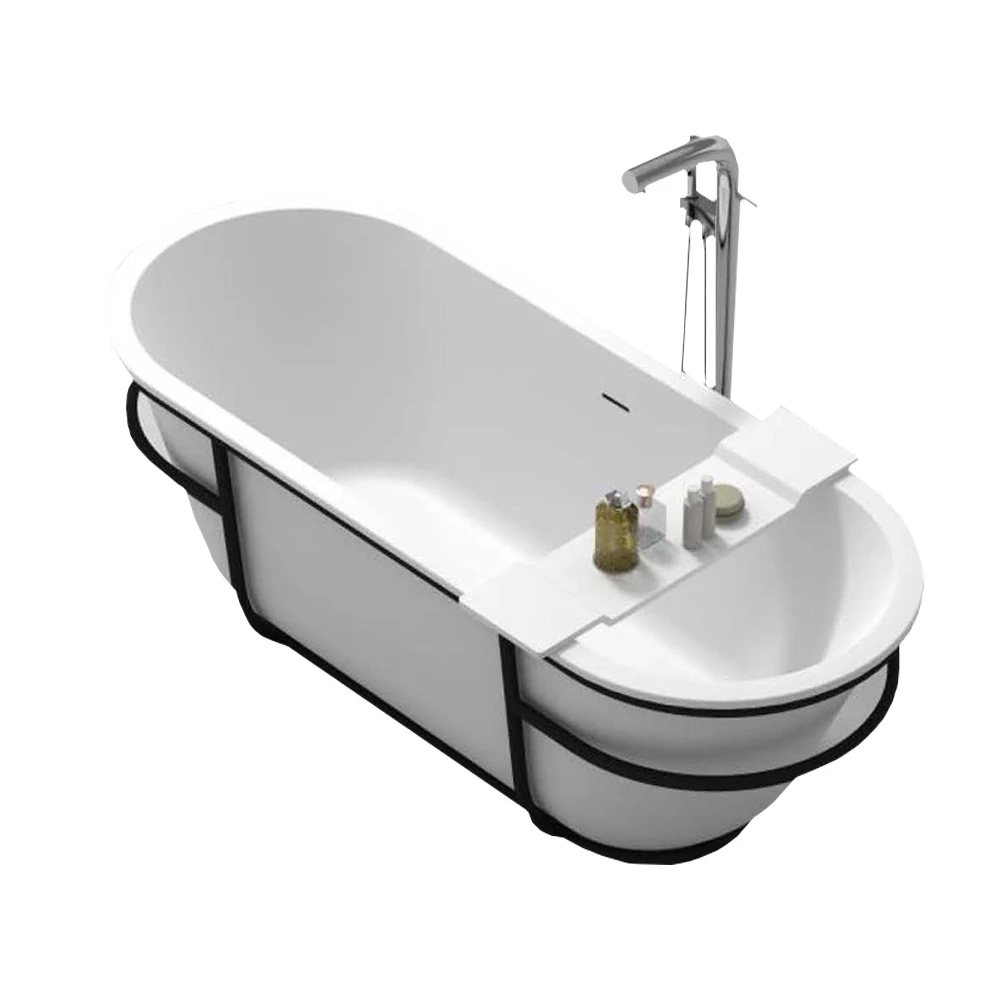 

1780x980x510mm Solid Surface Stone CUPC Approval Bathtub Oval Freestanding Corian Matt Tub RS65150A