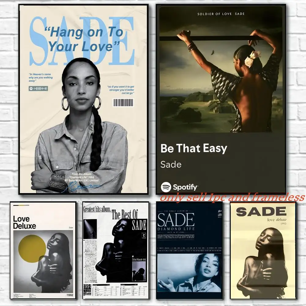 Music Sades Love Deluxe S-Sade Band Poster HD Poster Wall Art interior Hallway Home Decoration Holiday Gifts