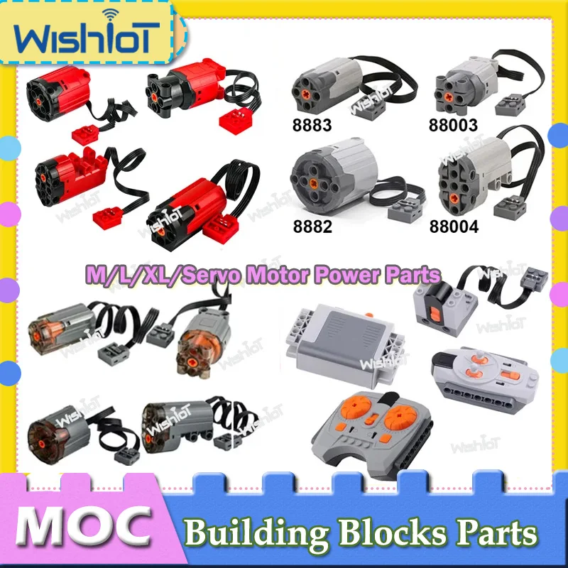 Power Functions M/L/XL Servo Motor PF Bricks DIY Parts For Cars/Robot Train Motors Remote Control Receiver Moc Building Blocks