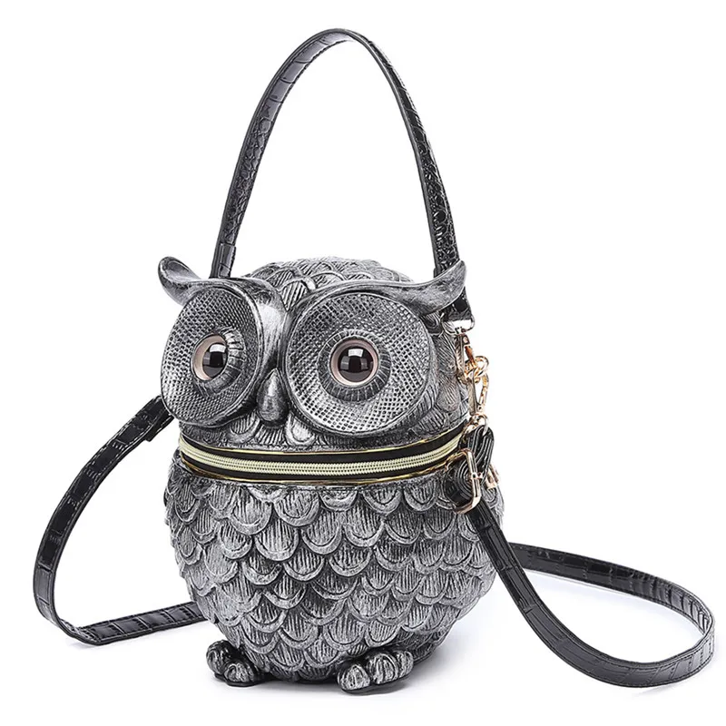 Factory Custom New Fashion Women Purses and Handbag Luxury Designer 3D Owl Style Lady's Bag Female Messenger Shoulder Bag