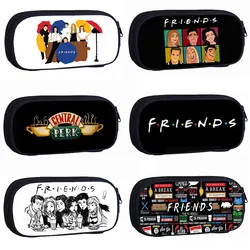 Friends Print Pencil Case Women TV Show Makeup Bags Teenager Boys Girls CENTRAL PERK Pencil Bag Stationary School Supplies Gift