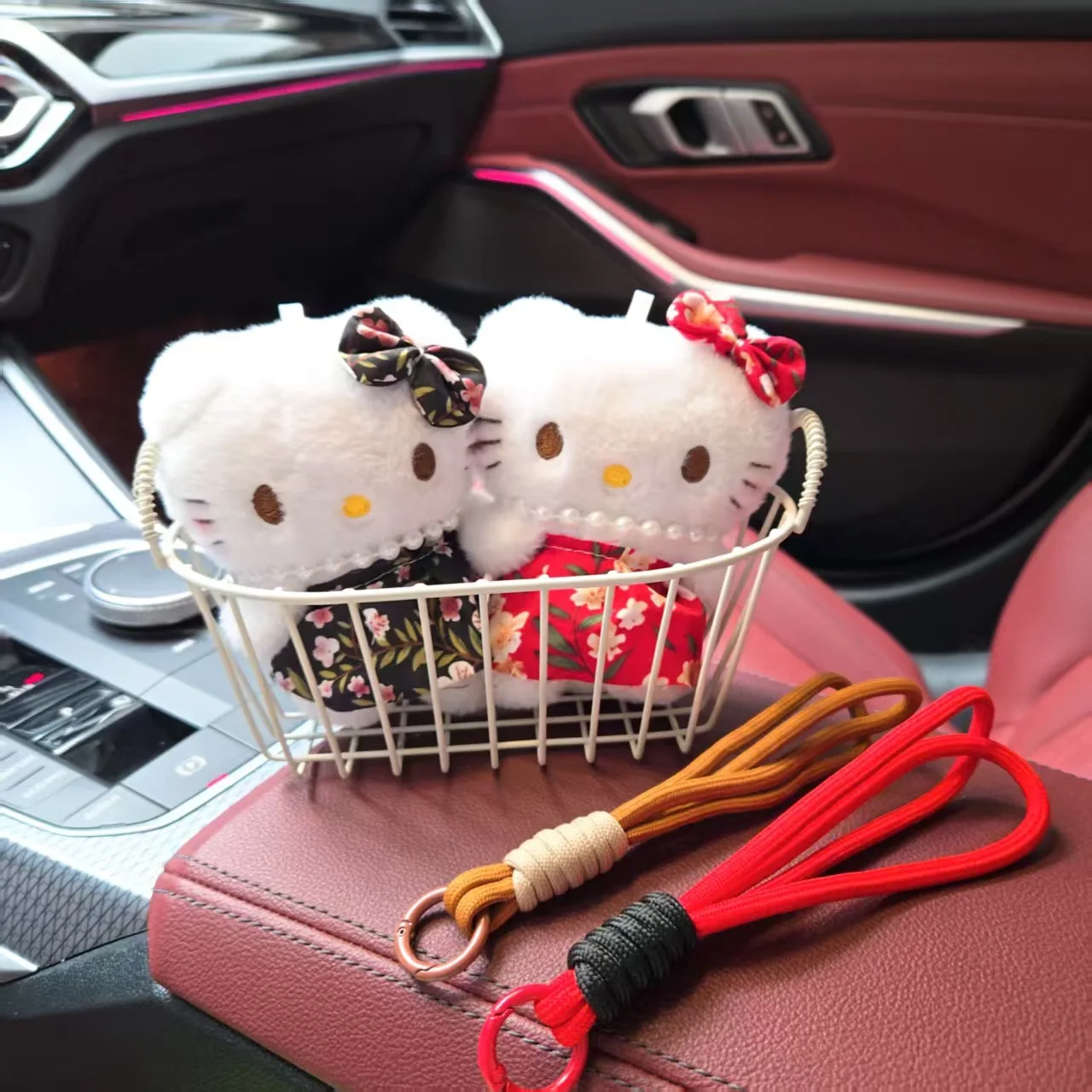 LLavero de peluche de dibujos animados para Kt, accesorio para bolso, regalo de Navidad para niña, bolso para muñeca, llavero con dije, muñeca de juguete