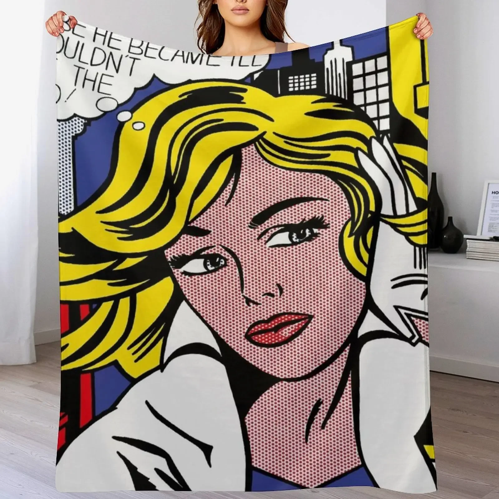 

roy lichtenstein pop art Throw Blanket anime Thin Furrys Shaggy Blankets