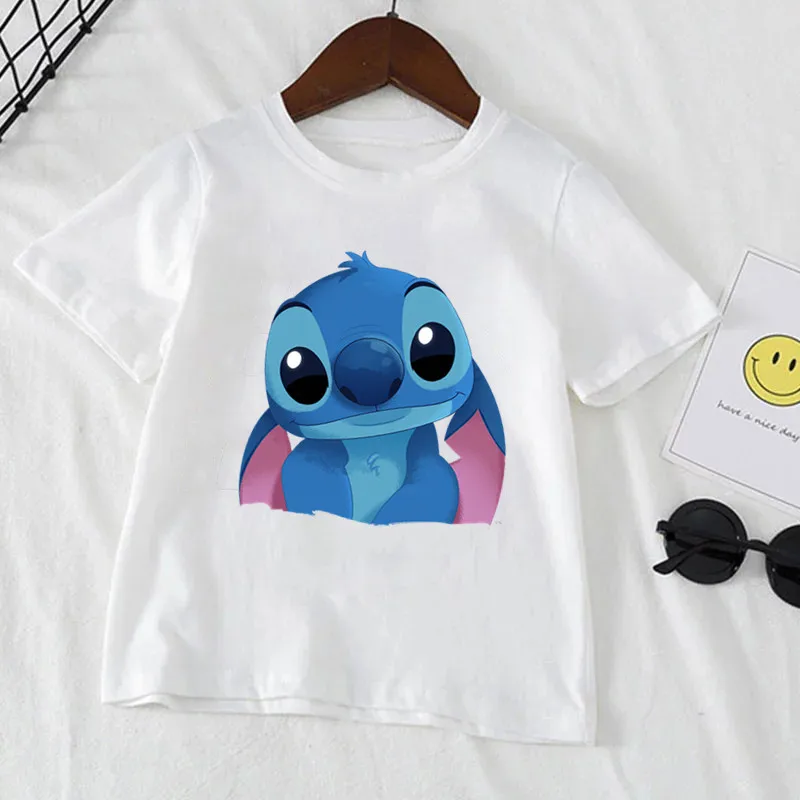 Boy Girl Clothes Cartoon T Shirt For Child comfortable T-Shirt White Short Sleeve Graphic Kid Tee cotton