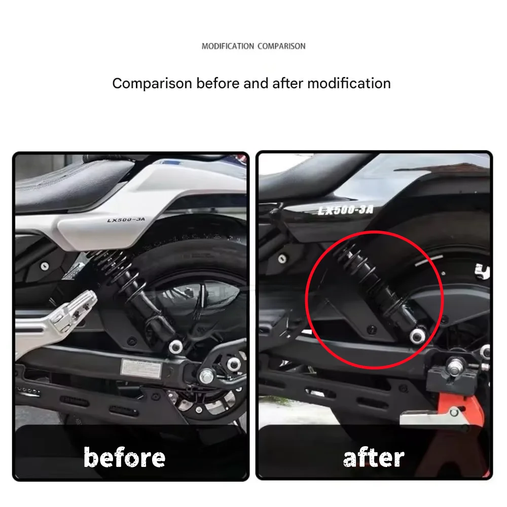 FOR VOGE CU525/CU250 Adjustable Damping Lowered Rear Shock Absorber Motorcycles Soft/Hard Adjustable High-Rebound Modification