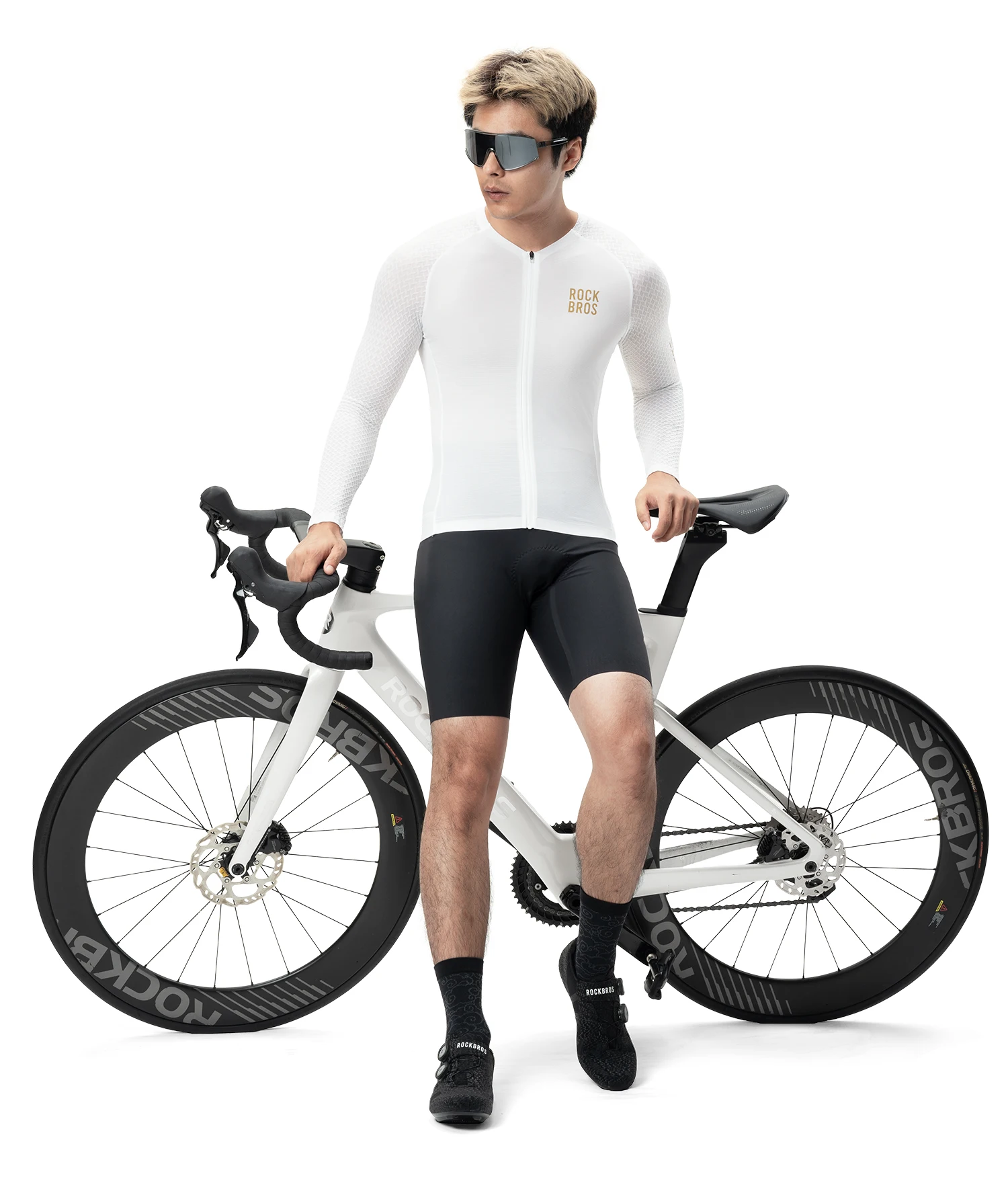 ROCKBROS Radfahren Jersey Set Winter Frühling Jacke Lätzchen Hosen Langarm MTB Fahrrad Kleidung Maillot Thermische Fleece Tragen Anzug – Detail 16