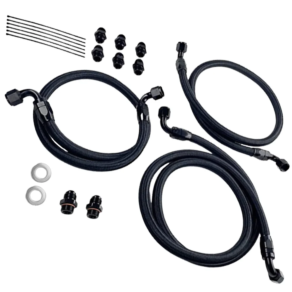 For Chevrolet GMC Duramax LLY/LBZ/LMM 6.6L 2006 2007 2008 2009 2010 Transmission Cooler Hose Line Fitting Kit