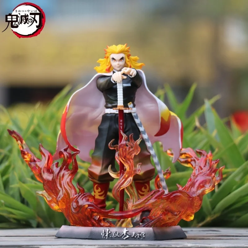 

20cm Demon Slayer Anime Figure Rengoku Kyoujurou Pvc Action Figures Toys Gk Kimetsu No Yaiba Figurine Kamado Tanjirou Gift Toy