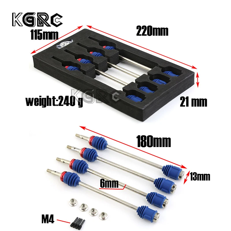 4 szt. Metalowy stalowy przedni i tylny wał napędowy CVD 5451R dla 1/10 Traxxas E-Revo/E-Maxx/T-Maxx/Revo części do ulepszenia samochodów zdalnie