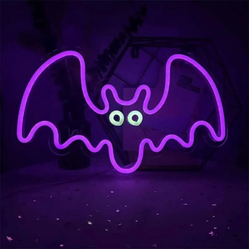 

Bat Neon Sign Halloween Wall Decoration Neon Light Led light Sign USB Powered For Halloween Party Bar Wall Decor Gift for family