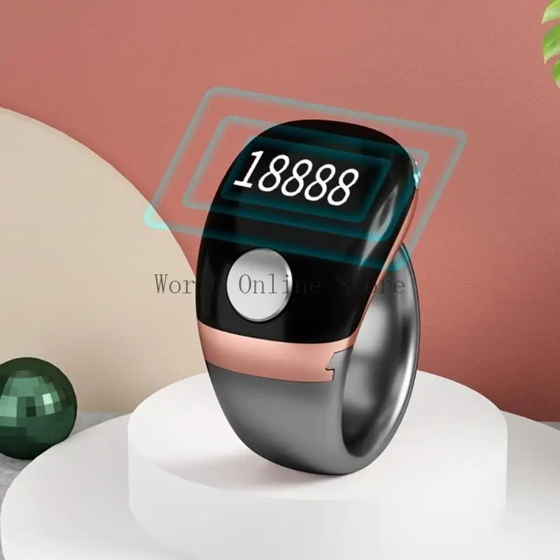 

Intelligent Digital Tally Rings Electronic Counter For Outdoor Running And Indoor Workouts Prayer Beads Fitness Tracking 87HC