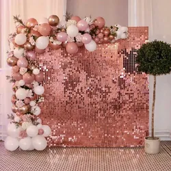 Cekiny kurtyna tło dekoracja urodzinowa dekoracja ślubna tło Baby Shower brokat tło dla dorosłych rocznica