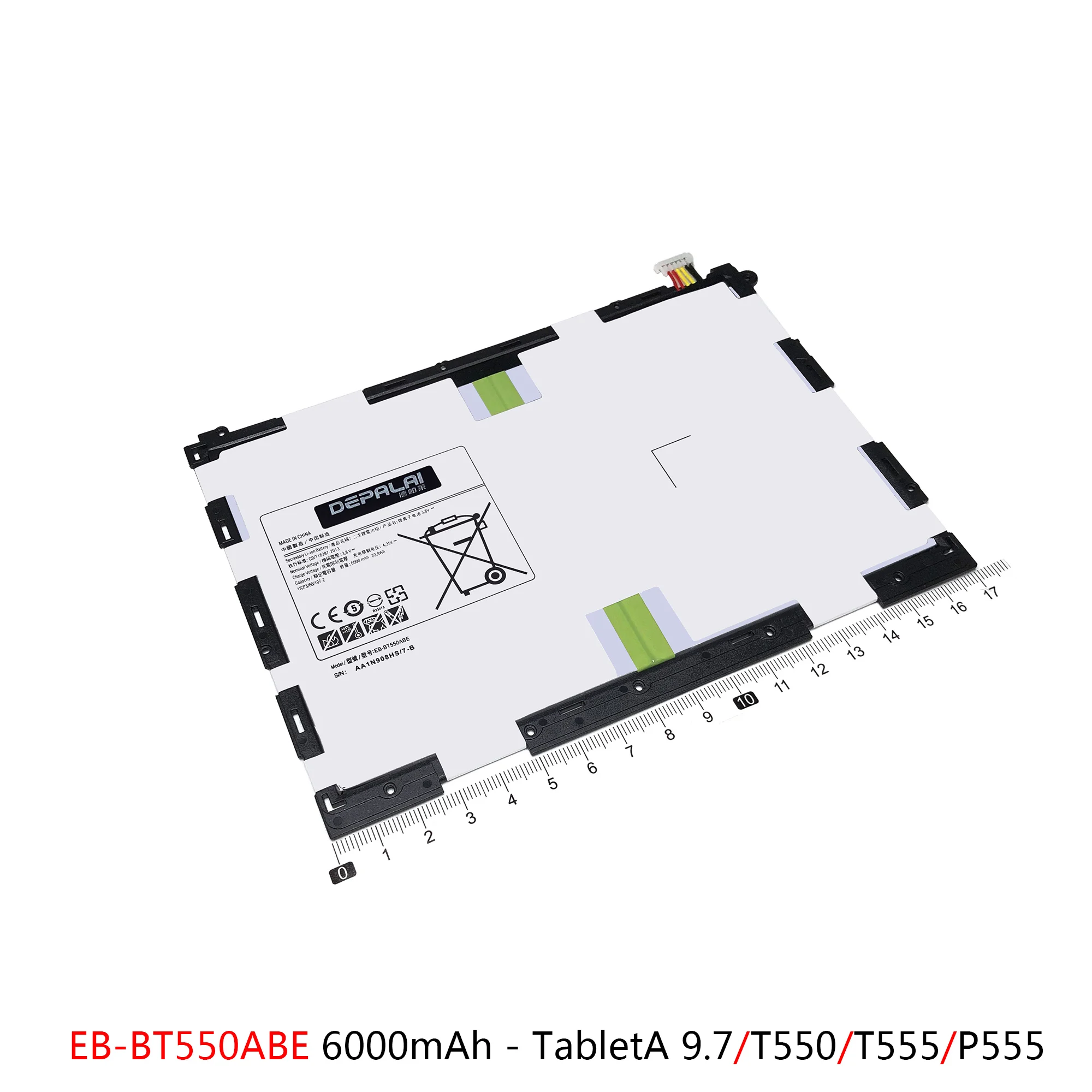 EB-BT550ABE TabletA A2 Battery For Samsung T555 P555 P550C T580 Batteries EB-BT585ABE EB-BT595ABE T590 Replacement Repair Parts