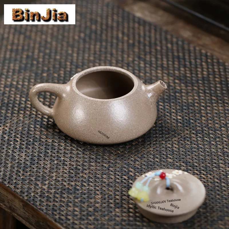 190ml Traditional Yixing Purple Clay Teapots Handmade Plum Stone Scoop Pot Raw Ore White Section Mud Kettle Chinese Zisha Teaset view 5
