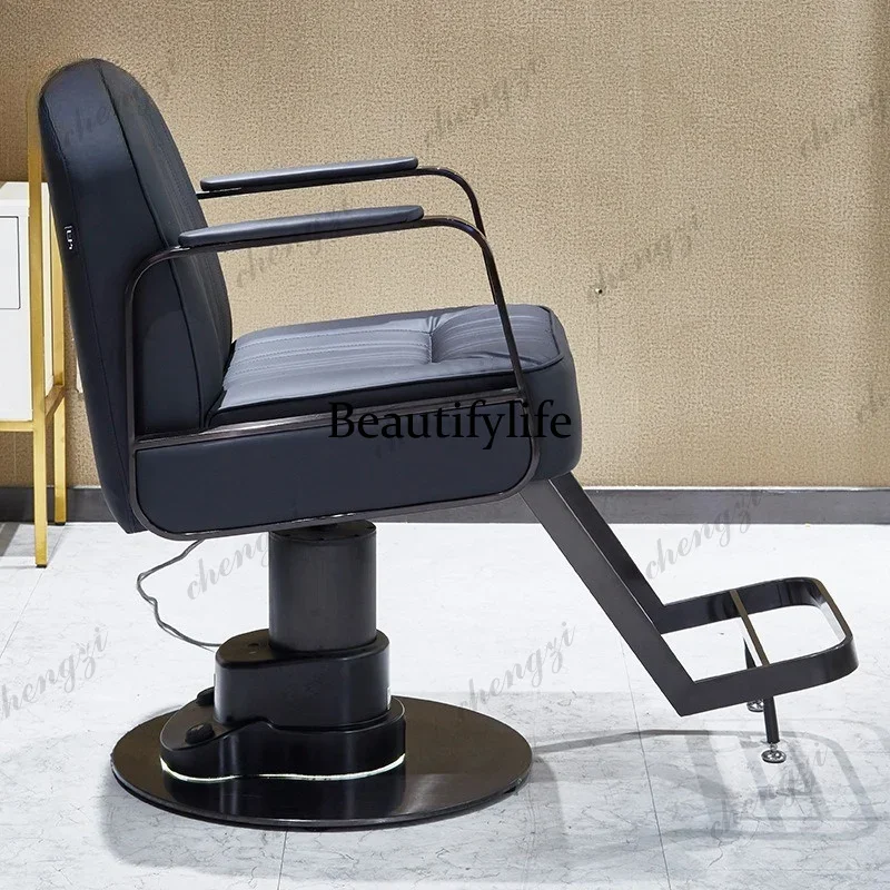 

k182 Professional Modern Barber Chair Electric Soft Backrest Cosmetic Barber Chair Beauty Rolling Salon Furniture