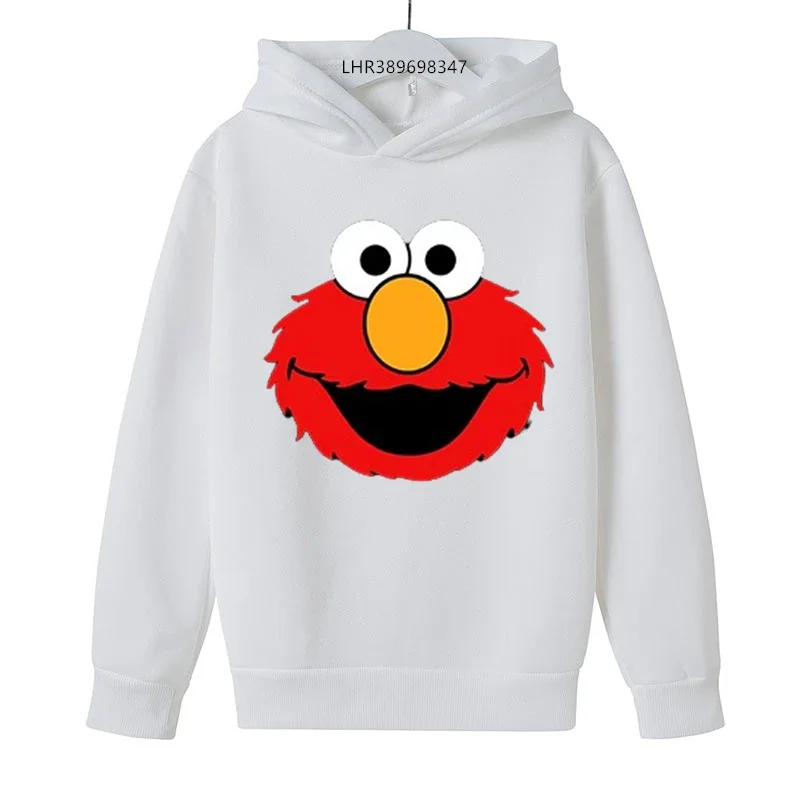 Children hoodie Tops Outwear ELMO Clothing Hoodies 3-12 Year Kids Hood leisure Sweatshirt Boys Girls Anime black