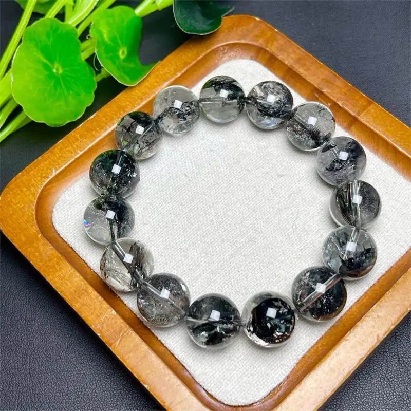 

Natural Herkimer Diamond Bracelet Handmade Crystal Jewelry Stretch Bangle Children Birthday Gift 1pcs 11/14/17/18MM