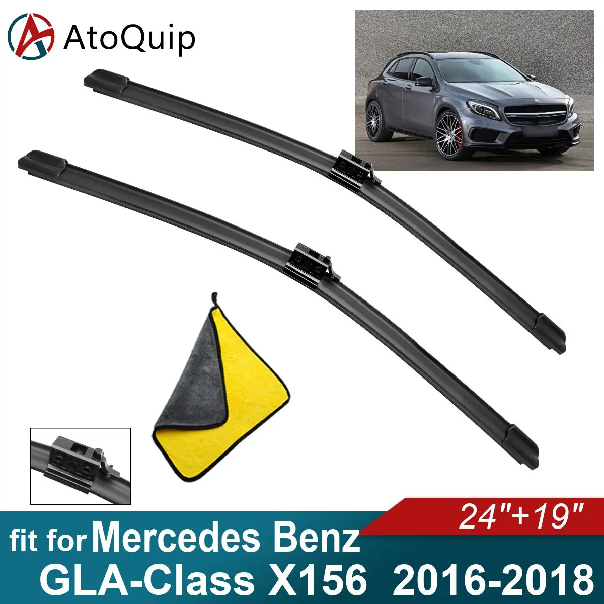 

Car Windshield Wiper Blades Fit For Mercedes Benz GLA-Class X156 Wiper Blades Soft Rubber Auto Front Windscreen 2016 2017 2018