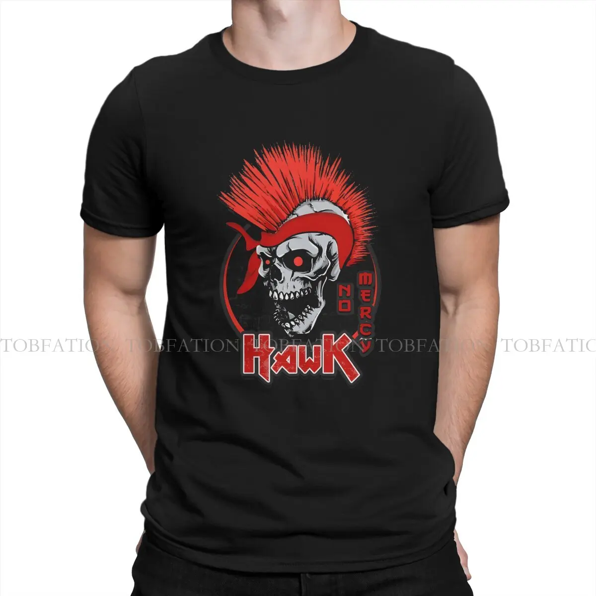 Cobra Kai Hawk Skull Tshirt Graphic Men Tops Vintage Fashion Summer Streetwear 100% Cotton T Shirt