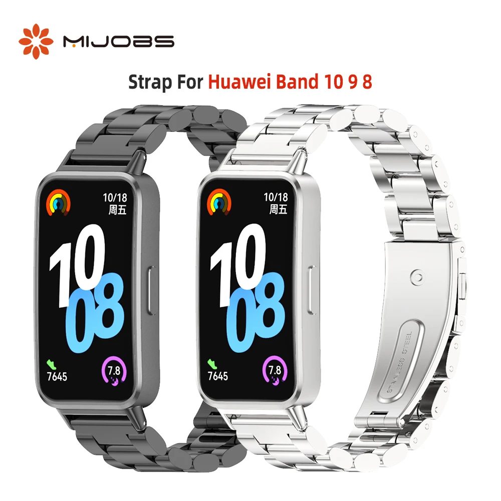 Pasek do Huawei Band 10 Pasek do Huawei Band 9 Metalowy pasek zamienny do Huawei Band 8 Inteligentny zegarek Akcesoria ze stali nierdzewnej