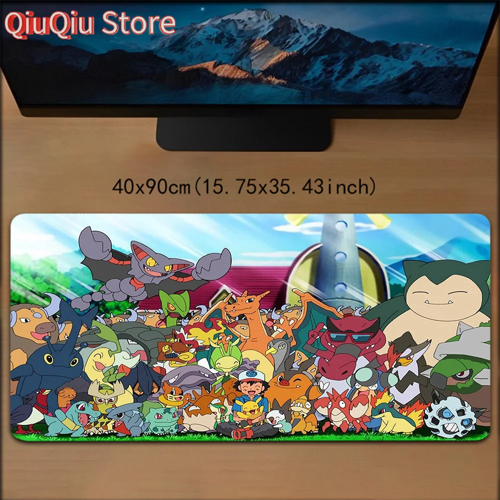 

P-Pokémon Large Gaming Mouse Pad, Anime Mouse Pad, Designed for Gaming And Office Use - Non-Slip Rubber Large Desk Mat for Compu