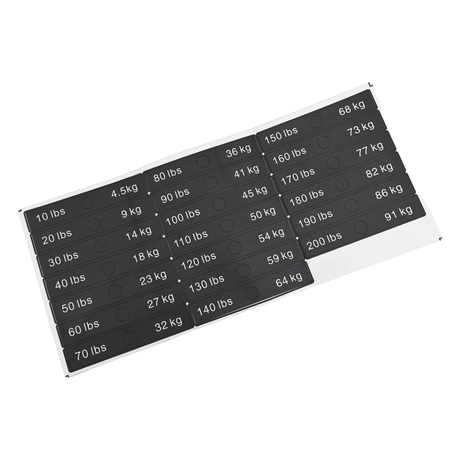 Etiquetas multiusos para pila de pesas, pegatinas para equipos de Fitness, pegatinas impermeables para pesas, etiquetas de eliminación sin rastro