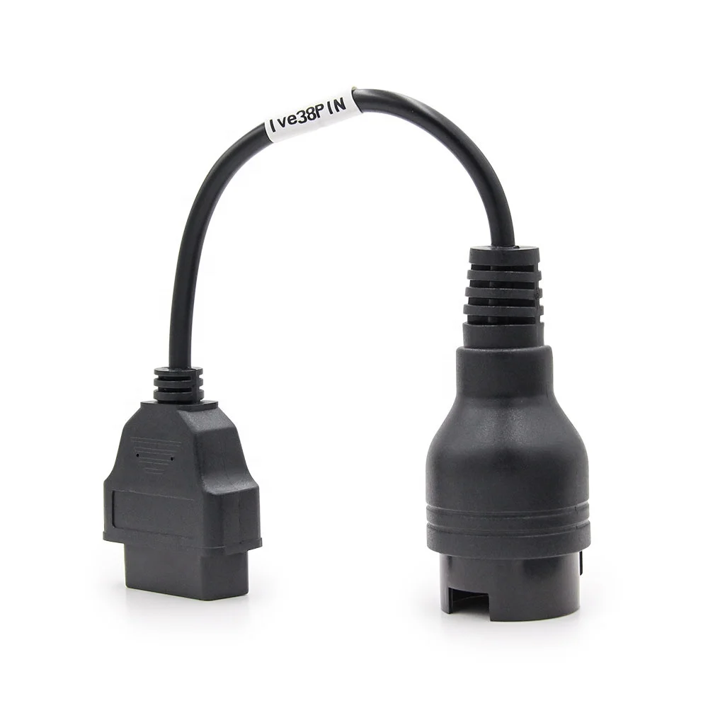 High Quality Obd1 to OBD2 38 Pin to 16 Pin diesel Truck Diagnostic Tool Connector Connective Cable for Iveco Old Truck