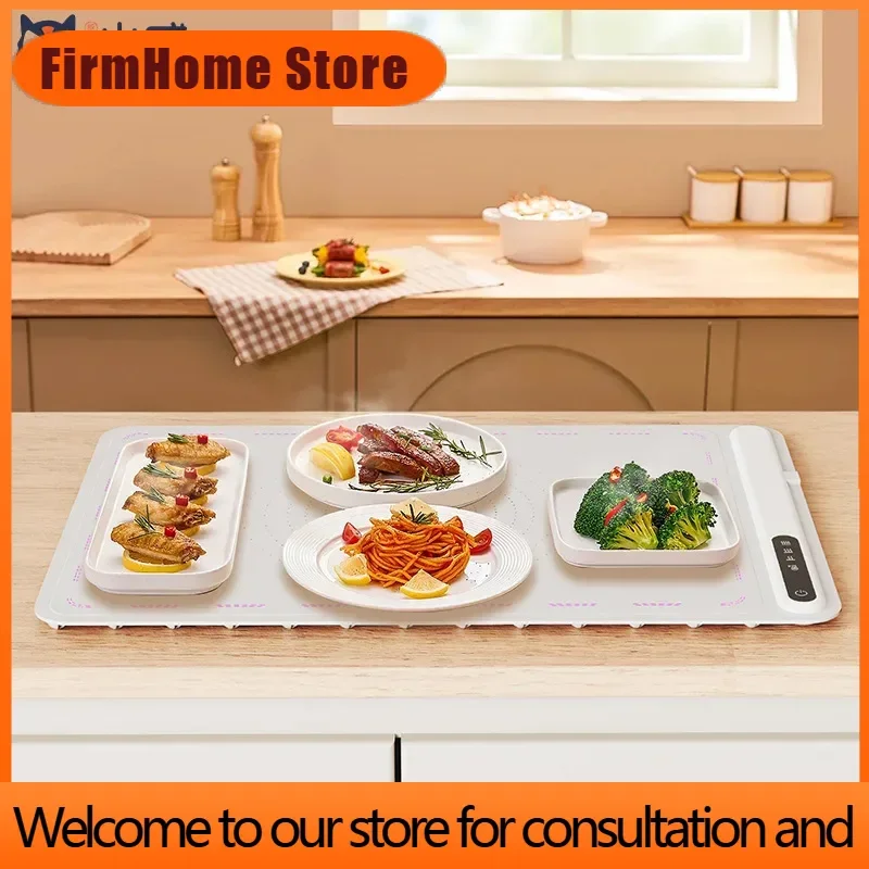 FirmHome StoreFoldable Silicone Hot Food Board With Intelligent Heat Preservation For Home Use