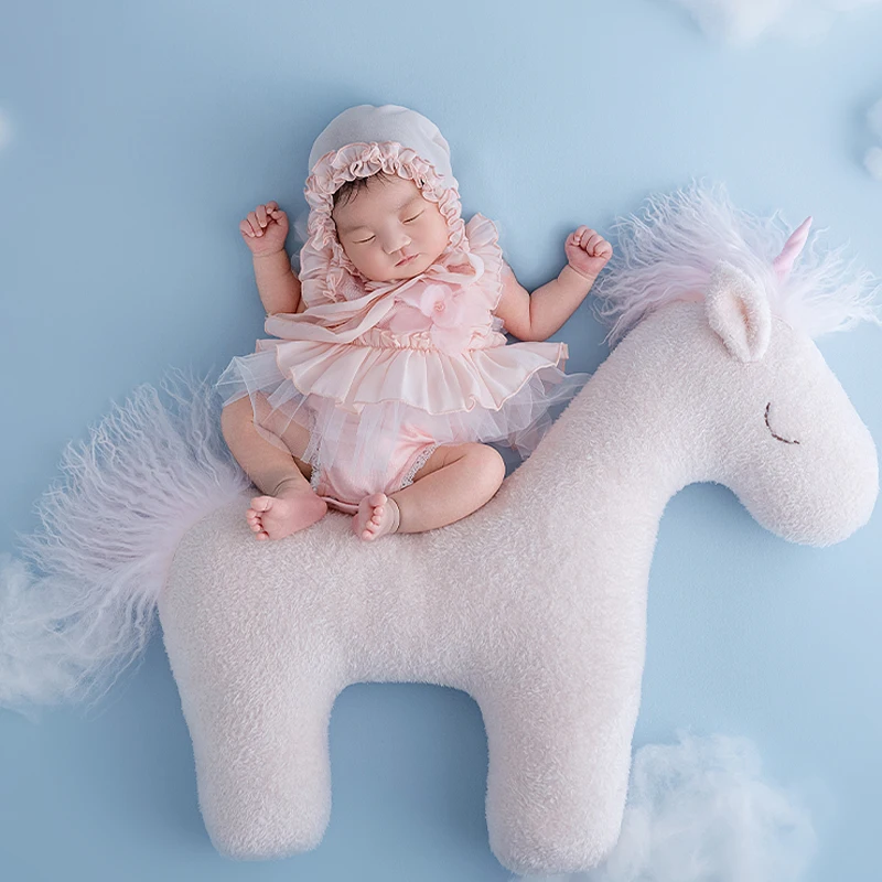 الوليد التصوير الدعائم الإبداعية يونيكورن تشكل دمية التقطت الصور وتتسابق طفلة ازياء استوديو صور اطلاق النار الملحقات #2