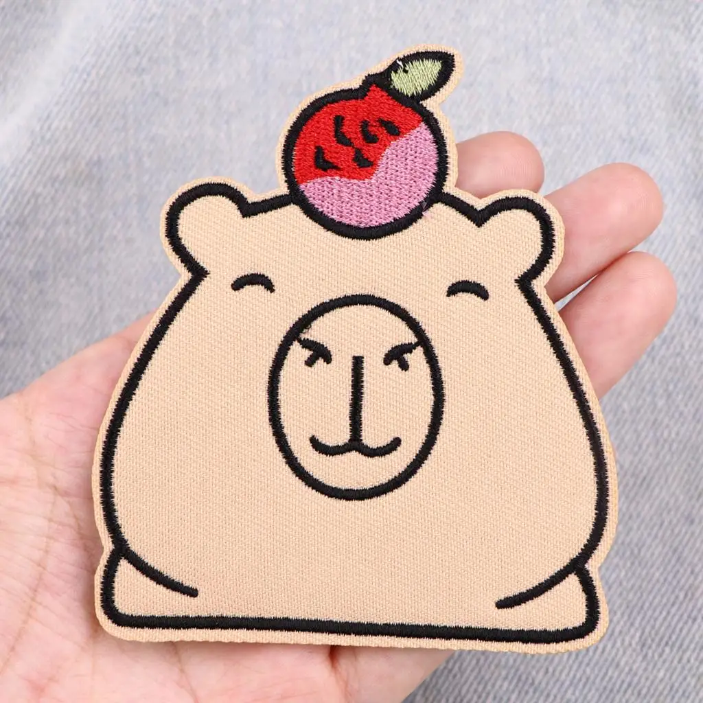 Leuke Cartoon Capybara Patches Voor Kleding Diy Borduurwerk Applique Smeltbare Patch Diy Strijken Anime Stickers Badge Accessoires