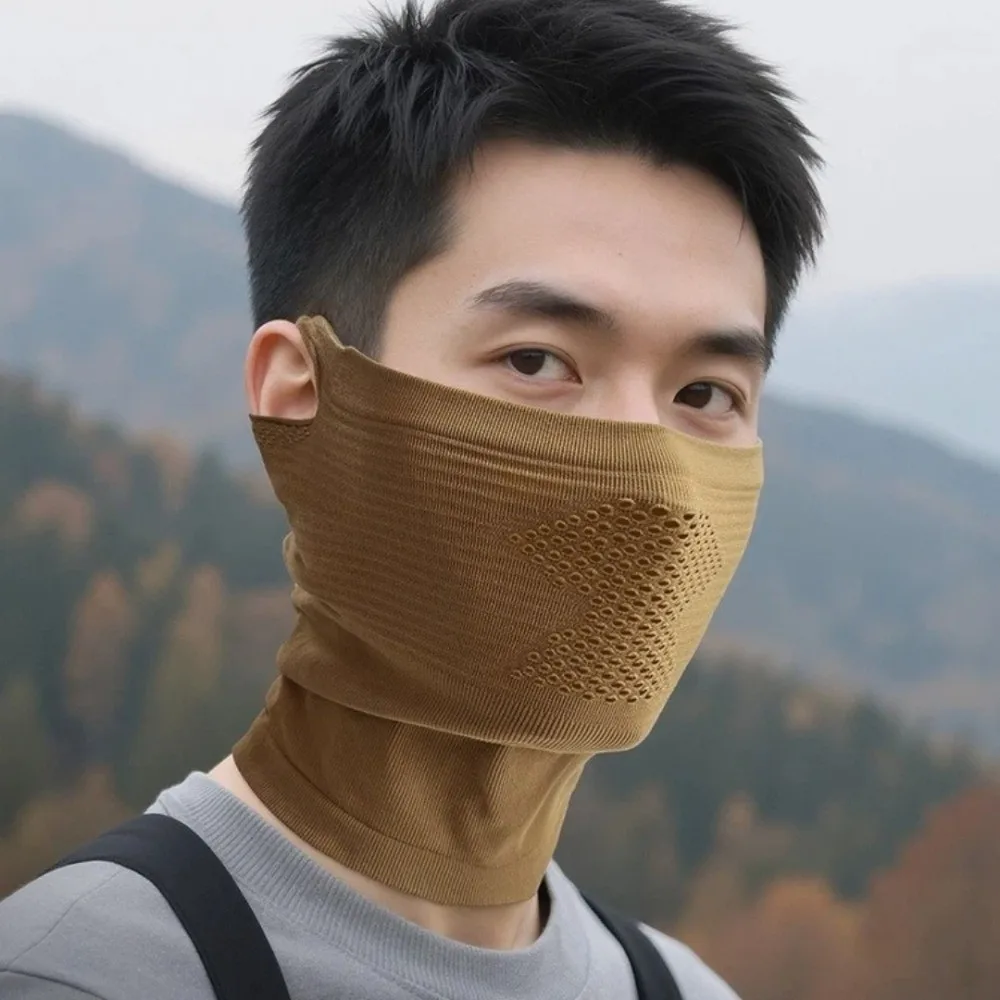 Outdoor Dünne Warme Reitmaske Atmungsaktive Netz-Gesichtsmaske Einfarbige Komfortable Fahrrad-Gesichtsmaske – Detail 10